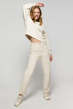 Polo Club Sweat-Shirts*Sweat-shirt basique à col ras du cou Minimal Beige
