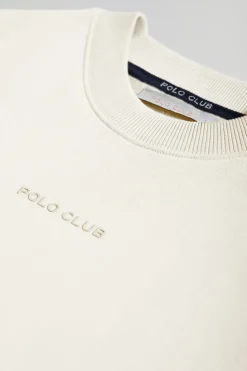 Polo Club Sweat-Shirts*Sweat-shirt basique à col ras du cou Minimal Beige