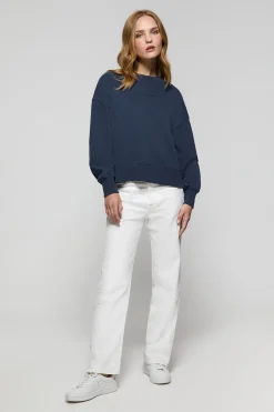 Polo Club Sweat-Shirts*Sweat-shirt basique navy à col ras du cou Minimal Bleu Marine
