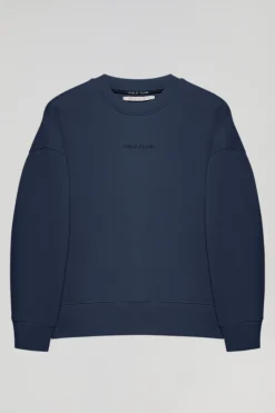 Polo Club Sweat-Shirts*Sweat-shirt basique navy à col ras du cou Minimal Bleu Marine