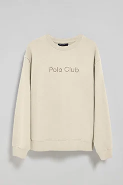 Polo Club Sweat-Shirts*Sweat-shirt à col ras du cou et logo Beige