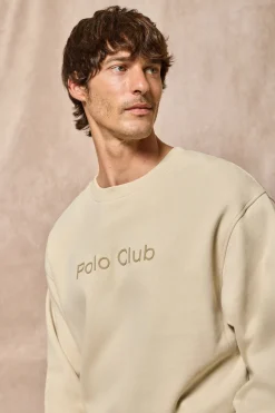 Polo Club Sweat-Shirts*Sweat-shirt à col ras du cou et logo Beige