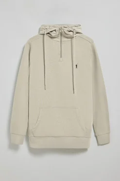 Polo Club Sweat-Shirts*Sweat-shirt à fermeture éclair partielle avec capuche et broderie Rigby Go Beige