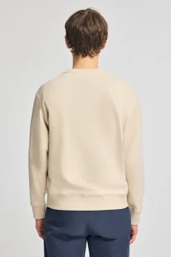 Polo Club Sweat-Shirts*Sweat-shirt détente à col ras du cou et détail Beige