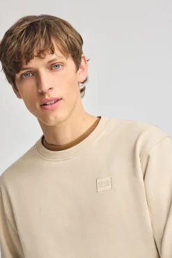 Polo Club Sweat-Shirts*Sweat-shirt détente à col ras du cou et détail Beige