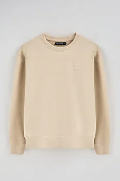 Polo Club Sweat-Shirts*Sweat-shirt détente à col ras du cou et détail Beige