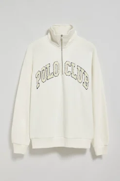 Polo Club Sweat-Shirts*Sweat-shirt Seldon à fermeture éclair partielle avec imprimé Beige