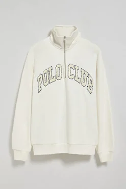 Polo Club Sweat-Shirts*Sweat-shirt Seldon à fermeture éclair partielle avec imprimé Beige