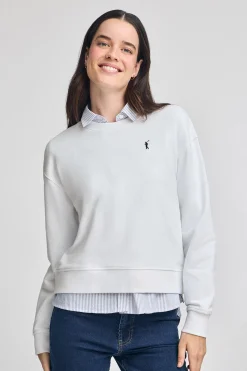 Polo Club Sweat-Shirts*Sweat-shirt à col ras du cou et broderie logo Rigby Go Blanc
