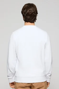 Polo Club Sweat-Shirts*Sweat-shirt relax à col ras du cou avec logo Rigby caoutchouté Blanc