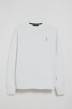 Polo Club Sweat-Shirts*Sweat-shirt relax à col ras du cou avec logo Rigby caoutchouté Blanc