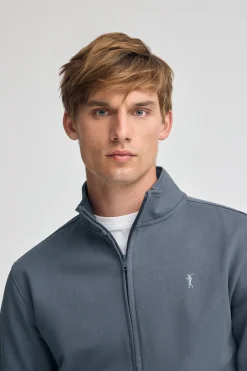 Polo Club Sweat-Shirts*Sweat-shirt bleu à col montant, fermeture éclair avec logo Rigby Go Denim