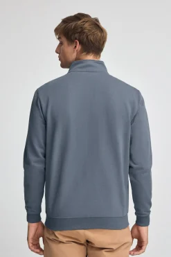 Polo Club Sweat-Shirts*Sweat-shirt bleu à col montant, fermeture éclair avec logo Rigby Go Denim