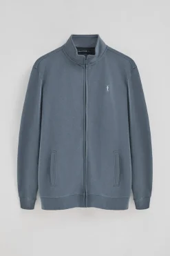 Polo Club Sweat-Shirts*Sweat-shirt bleu à col montant, fermeture éclair avec logo Rigby Go Denim