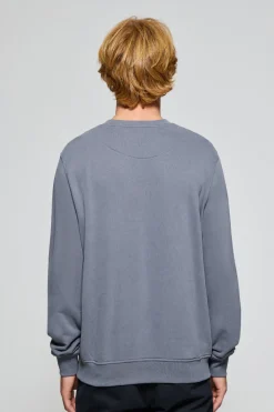 Polo Club Sweat-Shirts*Sweat-shirt bleu à col ras cou et logo Denim