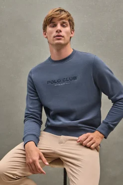 Polo Club Sweat-Shirts*Sweat-shirt bleu à coupe décontractée Established 2012 Denim