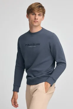 Polo Club Sweat-Shirts*Sweat-shirt bleu à coupe décontractée Established 2012 Denim