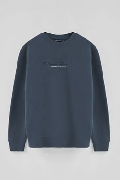 Polo Club Sweat-Shirts*Sweat-shirt bleu à coupe décontractée Established 2012 Denim