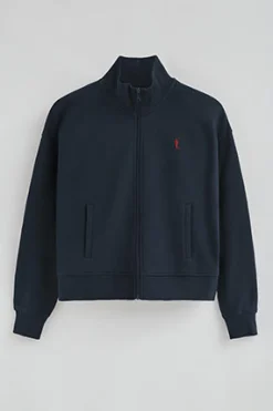 Polo Club Sweat-Shirts*Sweat-shirt à col montant, fermeture éclair et logo Rigby Go Bleu Marine