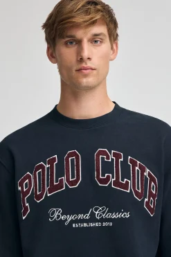 Polo Club Sweat-Shirts*Sweat-shirt à coupe ample Established 2012 Bleu Marine