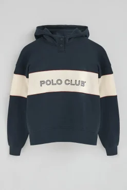 Polo Club Sweat-Shirts*Sweat-shirt à capuche et logo Bleu Marine