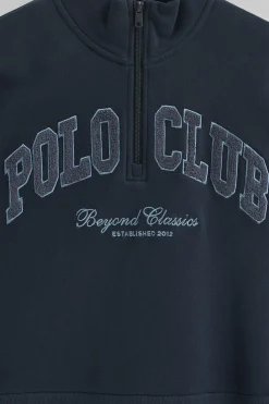 Polo Club Sweat-Shirts*Sweat-shirt à col montant et logo Established 2012 Bleu Marine