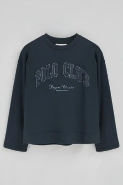 Polo Club Sweat-Shirts*Sweat-shirt à coupe ample avec logo Established 2012 Bleu Marine
