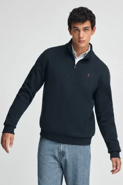 Polo Club Sweat-Shirts*Sweat-shirt à fermeture éclair partielle et logo Rigby Go Bleu Marine