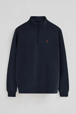 Polo Club Sweat-Shirts*Sweat-shirt à fermeture éclair partielle et logo Rigby Go Bleu Marine