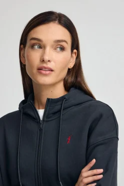 Polo Club Sweat-Shirts*Sweat-shirt avec capuche, fermeture éclair et logo Rigby Go Bleu Marine