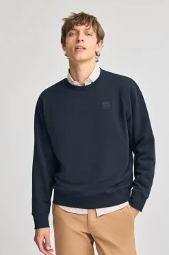 Polo Club Sweat-Shirts*Sweat-shirt détente à col ras du cou et détail Bleu Marine