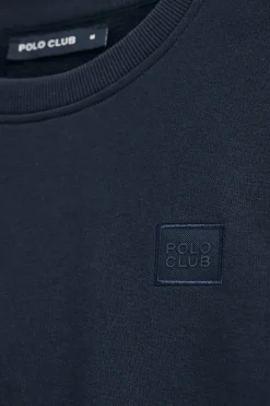 Polo Club Sweat-Shirts*Sweat-shirt détente à col ras du cou et détail Bleu Marine