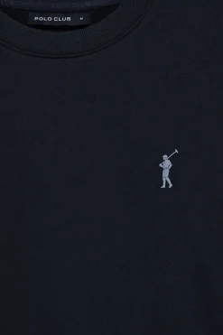 Polo Club Sweat-Shirts*Sweat-shirt détente à col ras du cou avec logo Rigby caoutchouté Bleu Marine