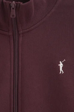Polo Club Sweat-Shirts*Sweat-shirt bordeaux à col montant, fermeture éclair avec logo Rigby Bourgogne
