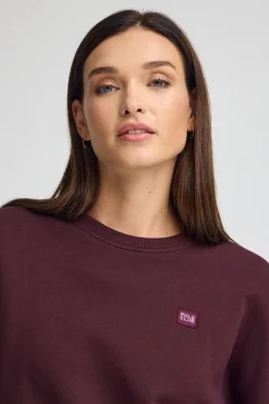 Polo Club Sweat-Shirts*Sweat-shirt bordeaux à coupe ample et logo Bourgogne