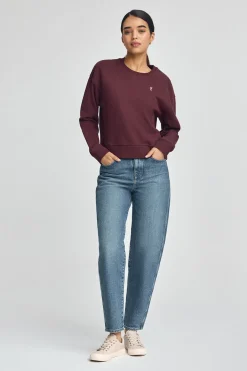 Polo Club Sweat-Shirts*Sweat-shirt couleur bordeaux à la coupe boxy et logo Rigby Go Bourgogne