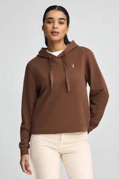 Polo Club Sweat-Shirts*Sweat-shirt couleur moka avec capuche et logo Rigby Go Mocca