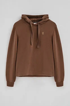 Polo Club Sweat-Shirts*Sweat-shirt couleur moka avec capuche et logo Rigby Go Mocca