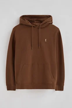 Polo Club Sweat-Shirts*Sweat-shirt couleur moka avec capuche à coupe regular et logo Rigby Go Mocca