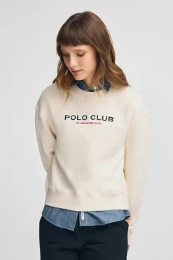 Polo Club Sweat-Shirts*Sweat-shirt écru à coupe boxy Established 2012 Beige
