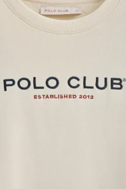 Polo Club Sweat-Shirts*Sweat-shirt écru à coupe boxy Established 2012 Beige