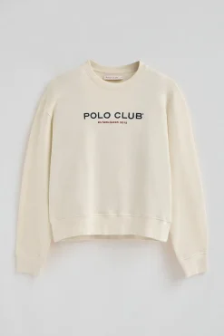 Polo Club Sweat-Shirts*Sweat-shirt écru à coupe boxy Established 2012 Beige