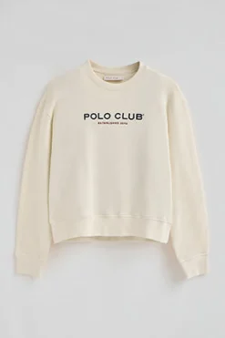 Polo Club Sweat-Shirts*Sweat-shirt écru à coupe boxy Established 2012 Beige
