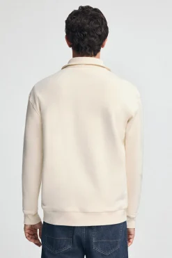 Polo Club Sweat-Shirts*Sweat-shirt écru à fermeture éclair partielle et logo Established 2012 Beige