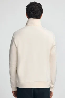 Polo Club Sweat-Shirts*Sweat-shirt écru à fermeture éclair partielle et logo Beige