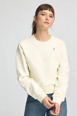 Polo Club Sweat-Shirts*Sweat-shirt écru à la coupe boxy et logo Rigby Go Beige