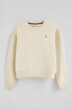 Polo Club Sweat-Shirts*Sweat-shirt écru à la coupe boxy et logo Rigby Go Beige