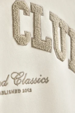 Polo Club Sweat-Shirts*Sweat-shirt écru avec capuche et logo established 2012 Beige