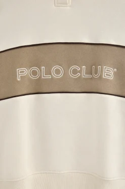 Polo Club Sweat-Shirts*Sweat-shirt écru avec capuche et logo Beige