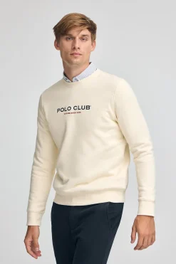 Polo Club Sweat-Shirts*Sweat-shirt de couleur écru à coupe décontractée Established 2012 Beige